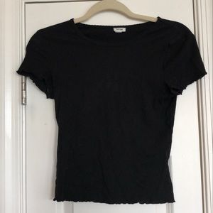 Garage black crop top